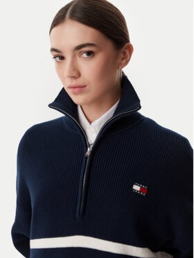 Tommy Jeans Sweter DW0DW22928 Granatowy Regular Fit