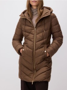 Pikowana kurtka - brązowy