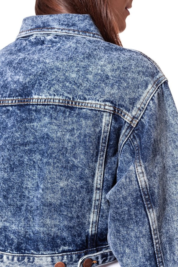DAMSKA KURTKA JEANSOWA WRANGLER CROPPED JACKET RISKY BUSINESS W421GF25G 112128804