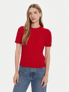 Tommy Hilfiger Sweter WW0WW45656 Czerwony Regular Fit