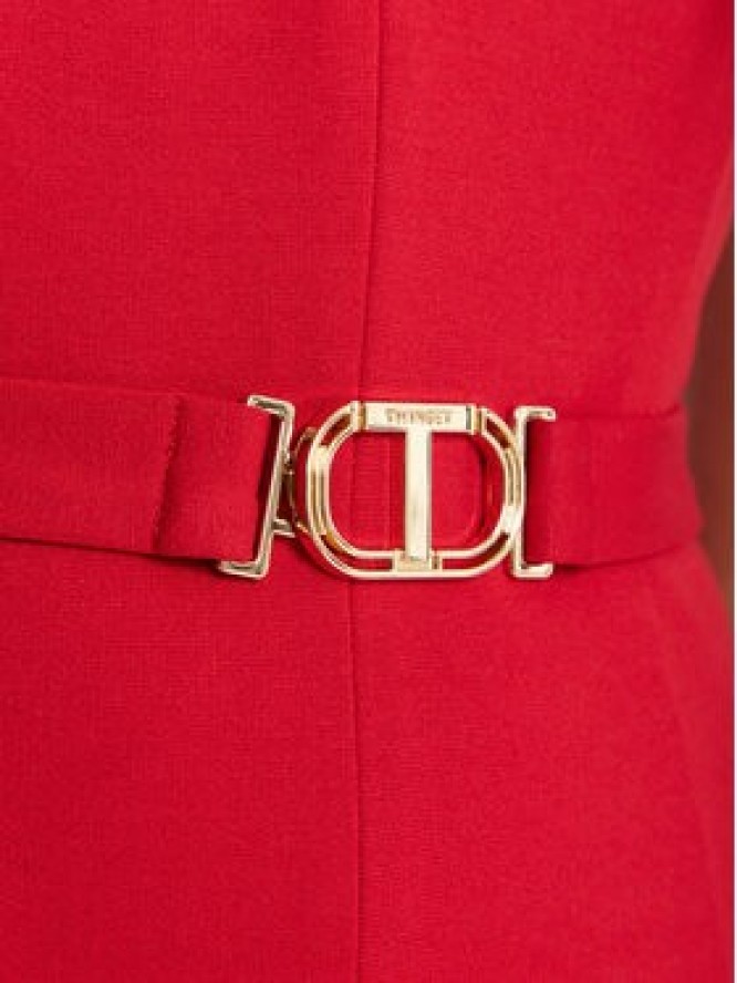 TWINSET Sukienka koktajlowa 252TP2606 Czerwony Slim Fit