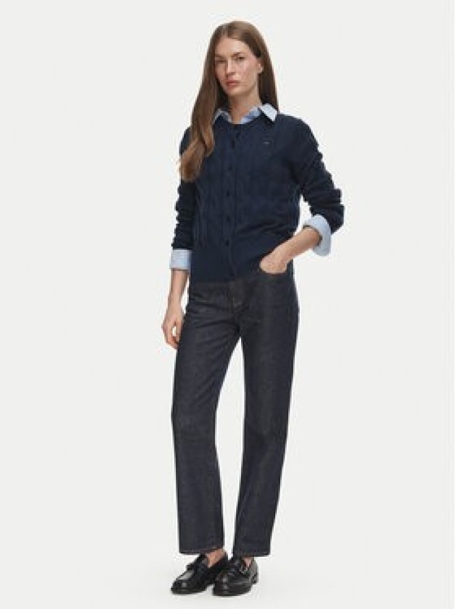 Tommy Hilfiger Kardigan Soft WW0WW52191 Granatowy Regular Fit