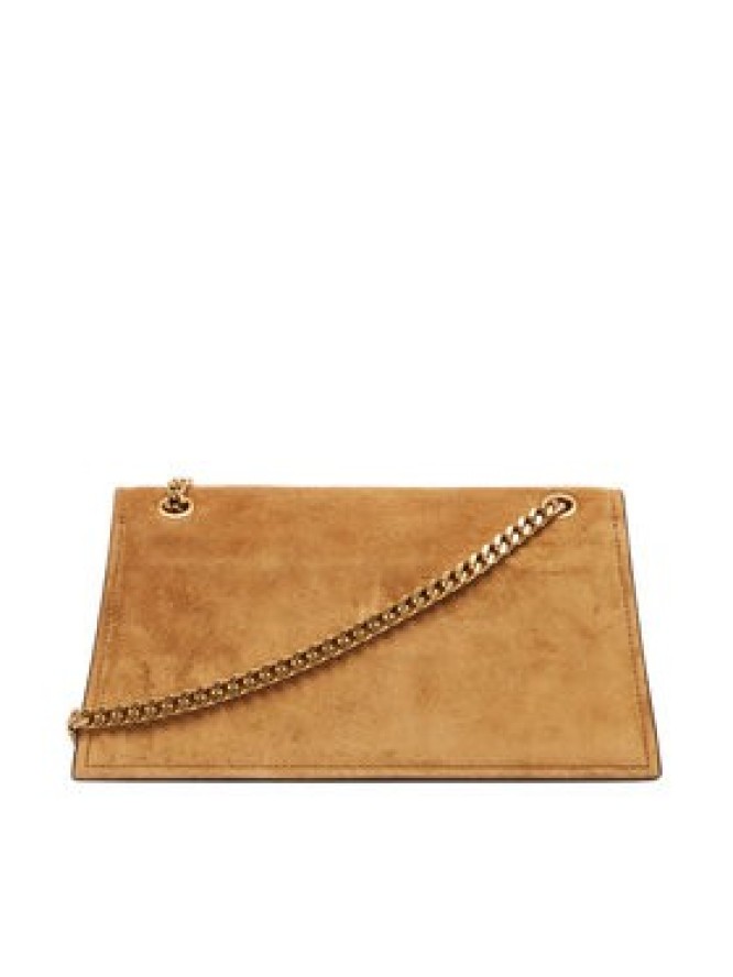Tory Burch Torebka Kira Turnlock Suede Shoulder Bag 178857 Brązowy
