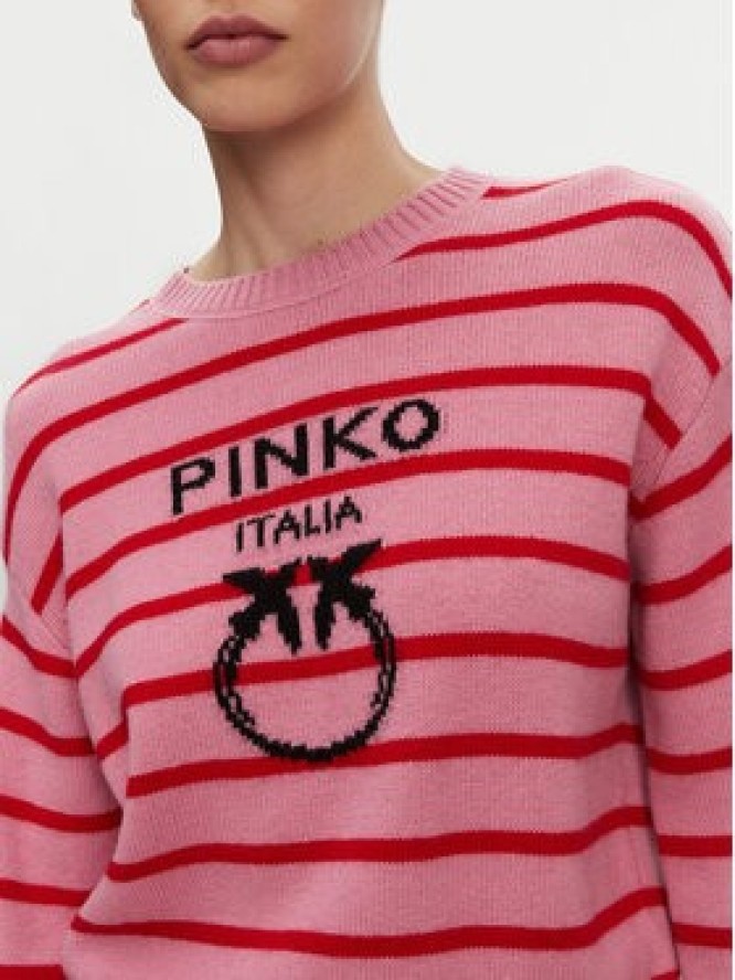 PINKO Sweter 104679 A2EV ORZ Różowy Regular Fit