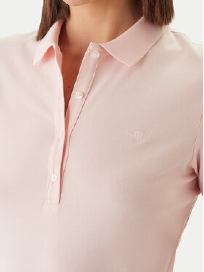 Gant Polo 4201535 Różowy Slim Fit