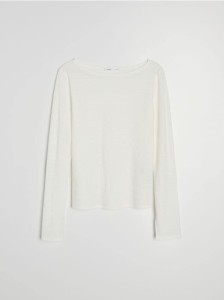 Strukturalna bluzka - kremowy