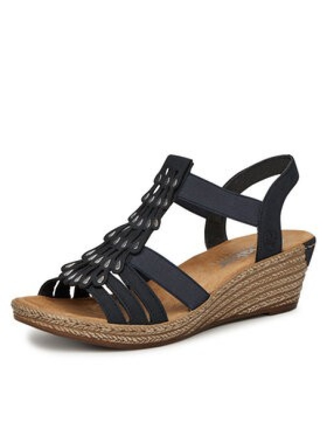 Rieker Sandały 62436-14 Granatowy