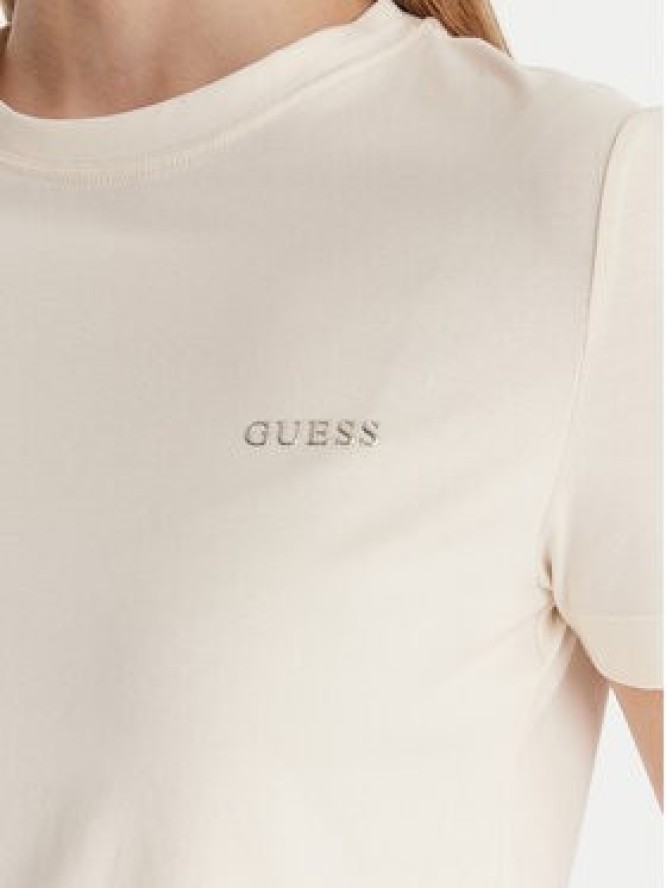 Guess T-Shirt V6RI07 J1314 Écru Regular Fit