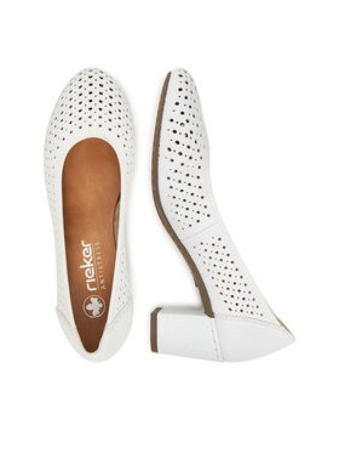 Rieker Czółenka CEO-41057-80 Biały