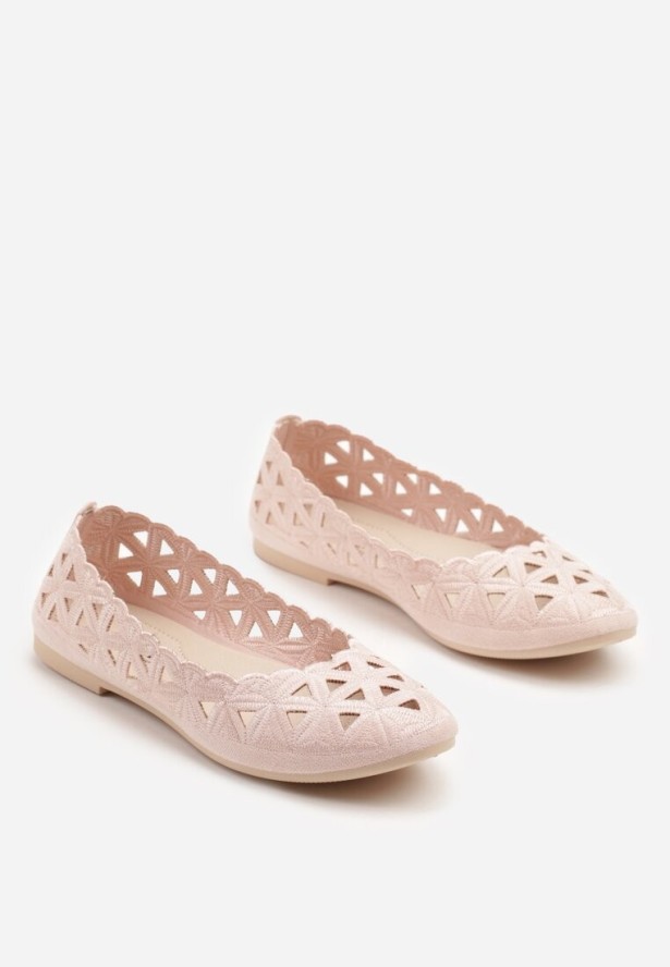 Różowe Balerinki Vices Ażurowe Nanelissa