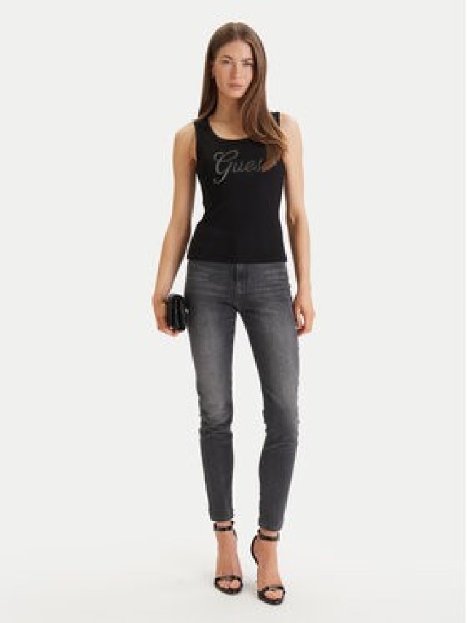 Guess Top W6GP22 K2954 Czarny Regular Fit