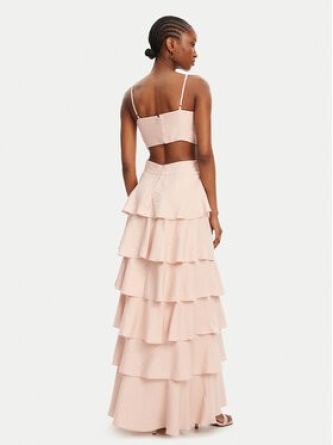 ACCESS FASHION Sukienka wieczorowa 53-3365-139 Beżowy Slim Fit