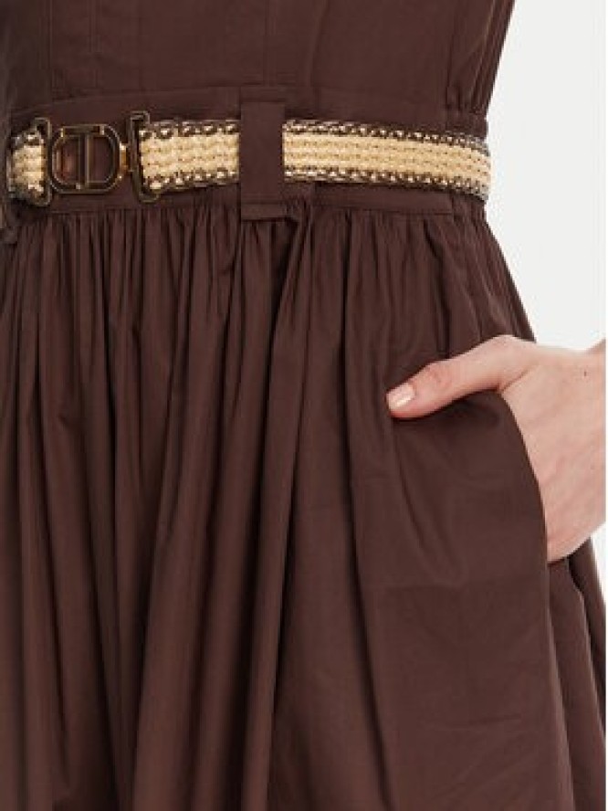 TWINSET Sukienka codzienna 251TT2101 Brązowy Regular Fit