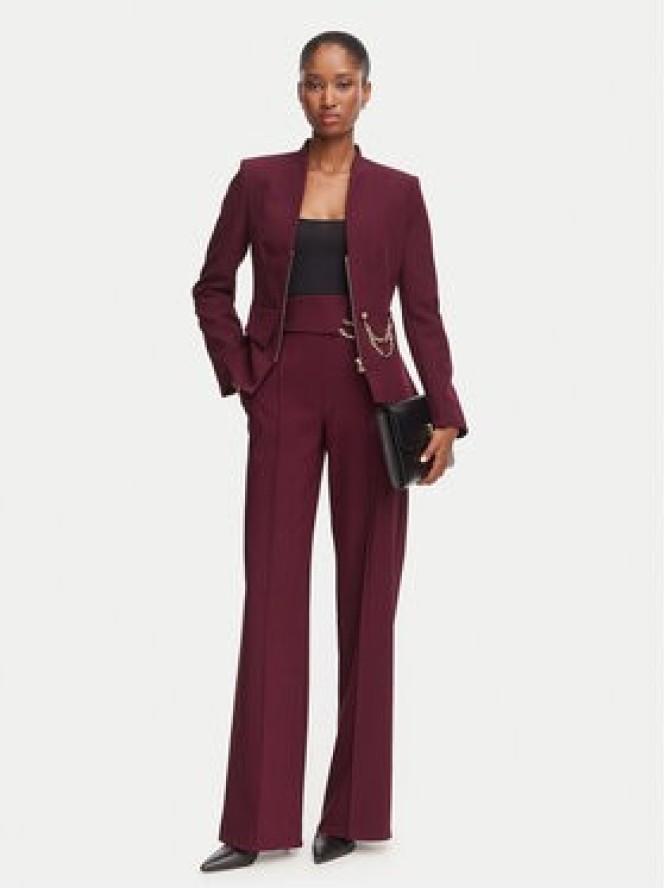Rinascimento Marynarka CFC0130160003 Bordowy Slim Fit