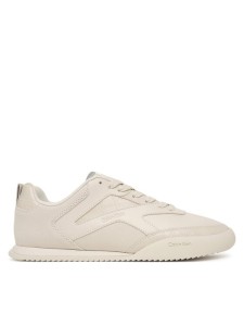 Calvin Klein Sneakersy Low Pro Runner Laceup Lth Croco HW0HW03244 Kremowy