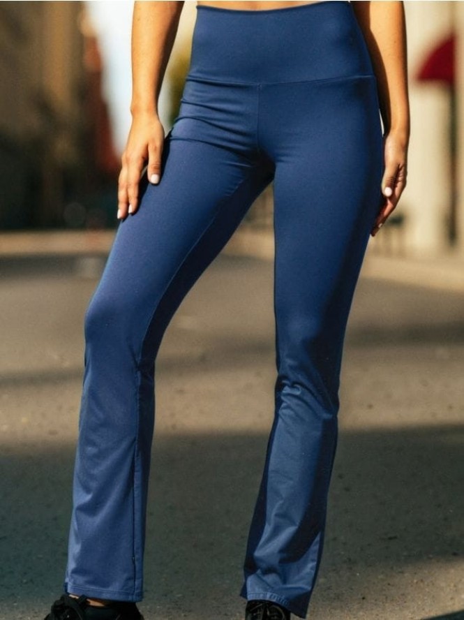 Legginsy flare GYM HARD - granatowy