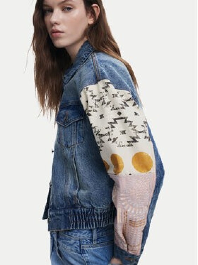 Desigual Kurtka jeansowa Cassid 25SWED59 Niebieski Regular Fit