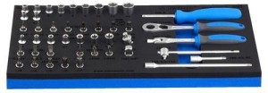 Unior zestaw nasadek 1/4" 45 el. w wkładce