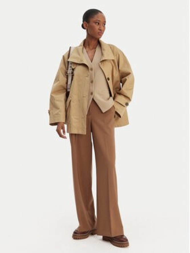 Weekend Max Mara Spodnie palazzo Visivo 2615131041 Brązowy Relaxed Fit