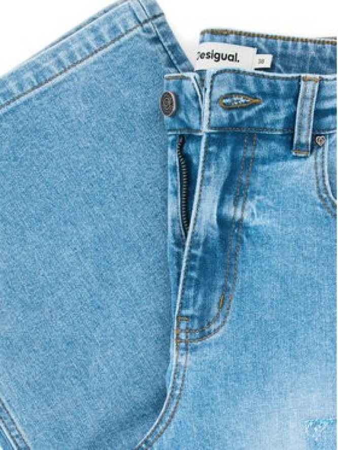 Desigual Jeansy Patch Crochet 26SWDD24 Kolorowy Straight Fit