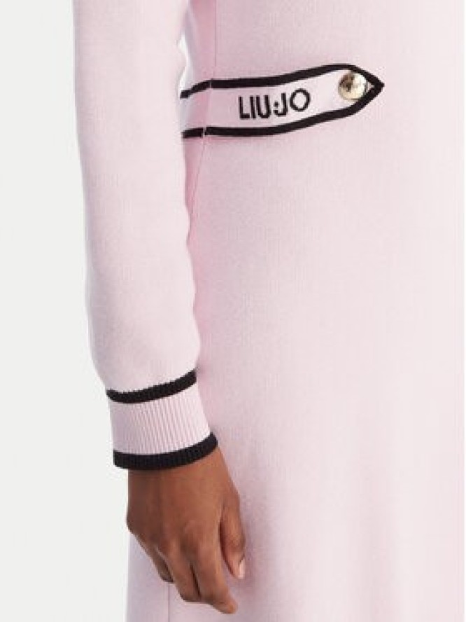 Liu Jo Sport Sukienka dzianinowa TF5251 MS59L Różowy Regular Fit