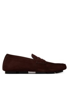 Calvin Klein Mokasyny Square Driver Suede HW0HW02844 Bordowy