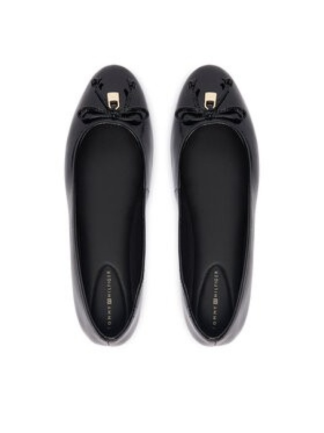 Tommy Hilfiger Baleriny Hilifger Patent Ballet FW0FW09005 Czarny