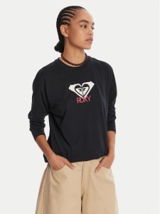 Roxy Bluzka Hangloose Art Ls ERJZT06035 Czarny Regular Fit