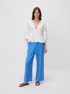 Spodnie palazzo - niebieski