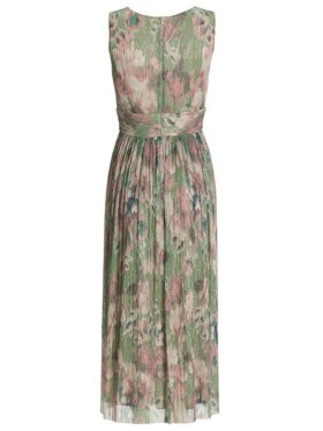 Swing Sukienka koktajlowa 5AK06100 Zielony Regular Fit