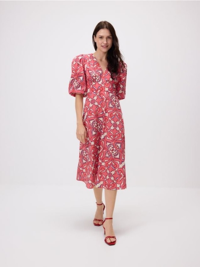 Sukienka midi - wielobarwny