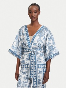 Fracomina Bluzka FS26SJ3008W459K5 Niebieski Regular Fit