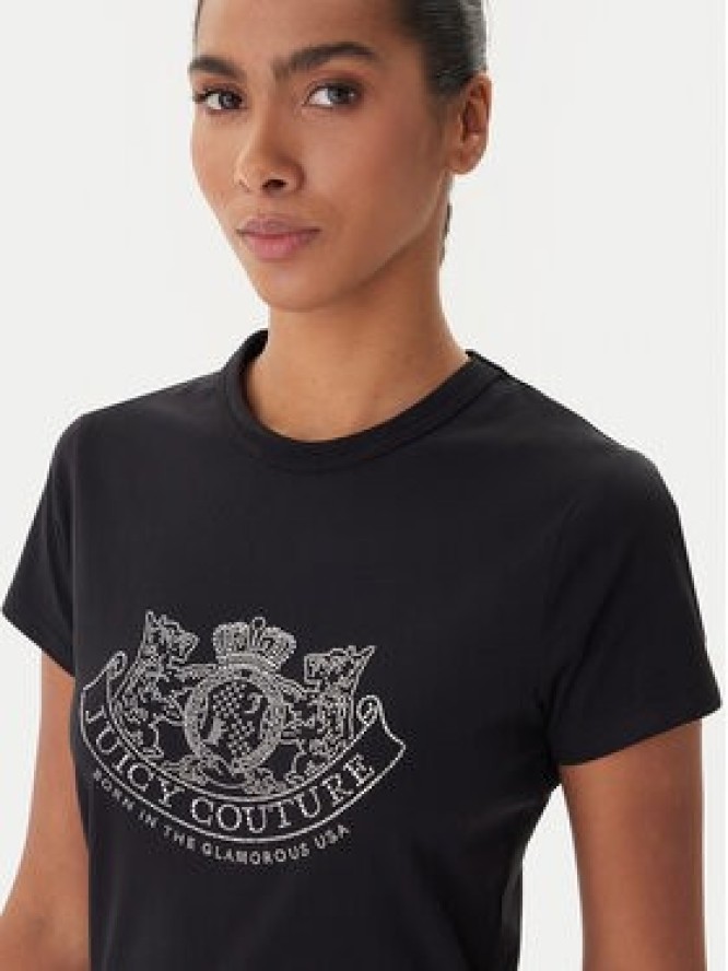 Juicy Couture T-Shirt JCGTK225015 Czarny Slim Fit