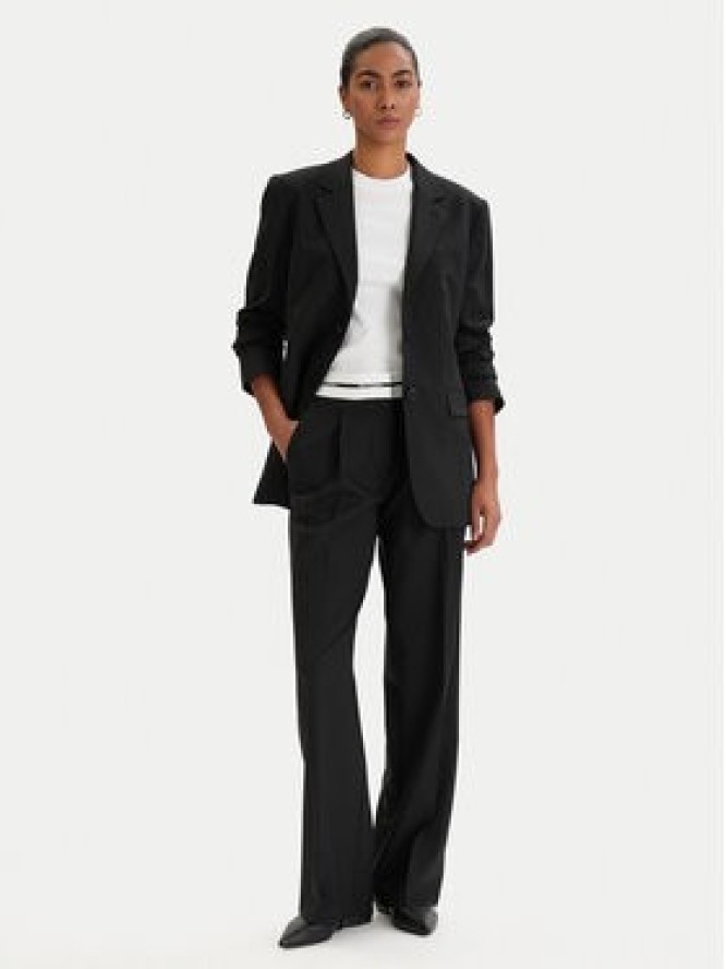 KARL LAGERFELD Marynarka B1W14012 Czarny Relaxed Fit