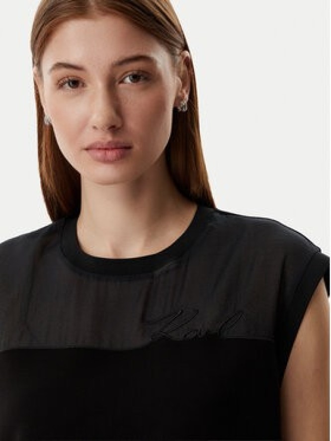 KARL LAGERFELD Sukienka codzienna B2W13033 Czarny Regular Fit