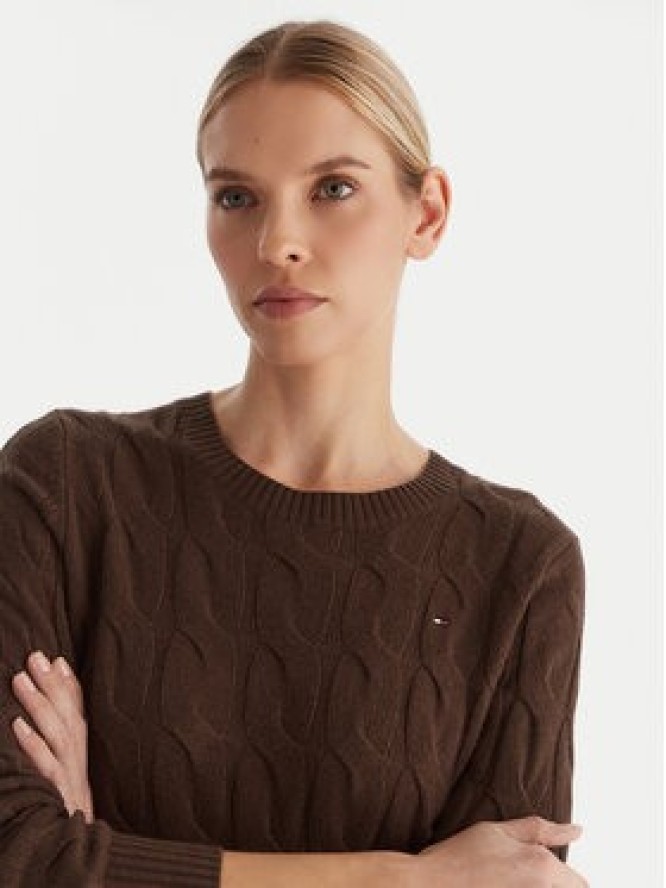 Tommy Hilfiger Sweter WW0WW43586 Brązowy Regular Fit