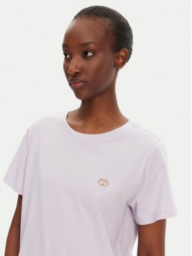 TWINSET T-Shirt 251TT2040 Fioletowy Regular Fit