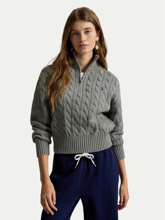 Polo Ralph Lauren Sweter 211963467506 Szary Regular Fit