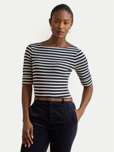 LAUREN RALPH LAUREN Bluzka 200980041002 Biały Slim Fit