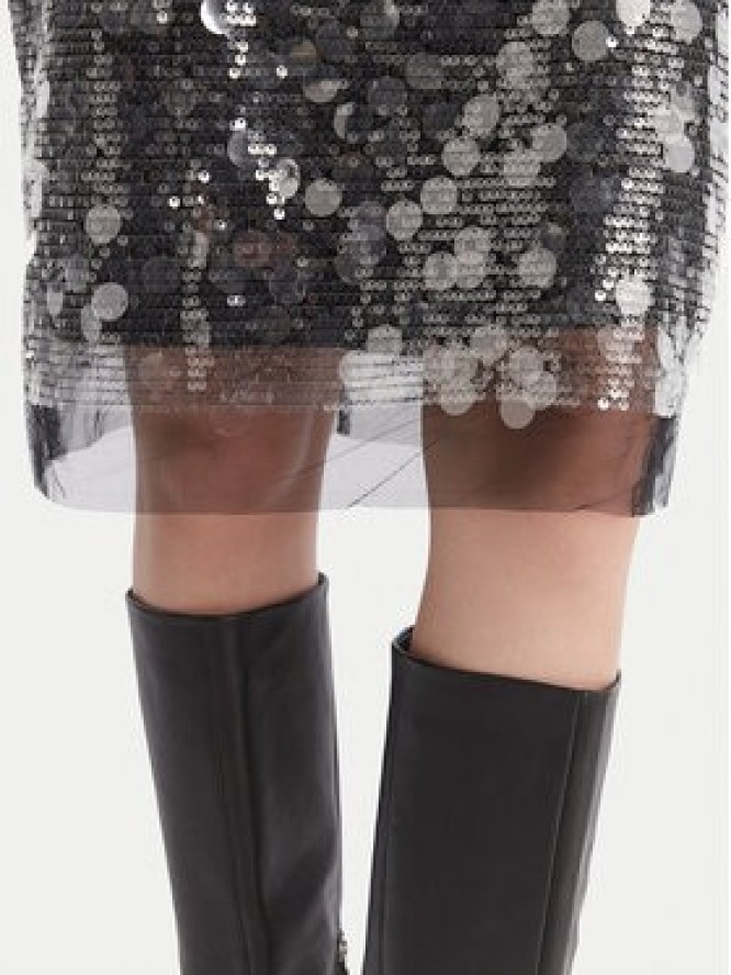 DKNY Sukienka koktajlowa DD54AN04 Srebrny Slim Fit