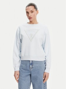 Guess Bluza W5GQ12 KBKM0 Błękitny Regular Fit