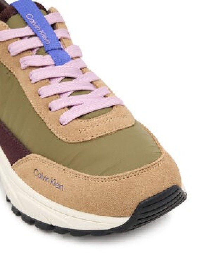 Calvin Klein Sneakersy Hike Runner Mg Nylon Mix YW0YW02075 Zielony