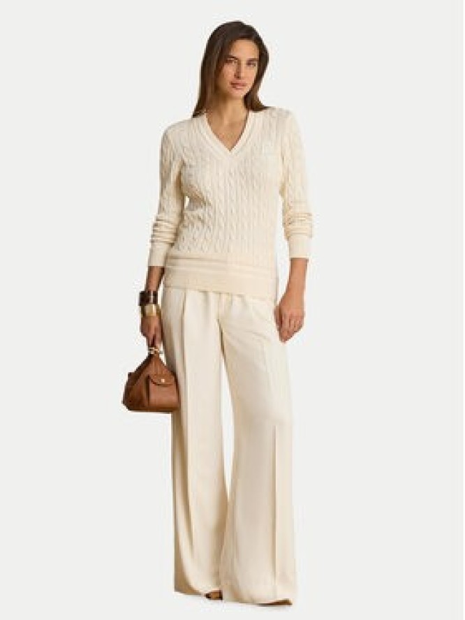 LAUREN RALPH LAUREN Sweter 200888795011 Kremowy Relaxed Fit