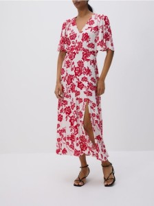 Sukienka z wiskozy - czerwony