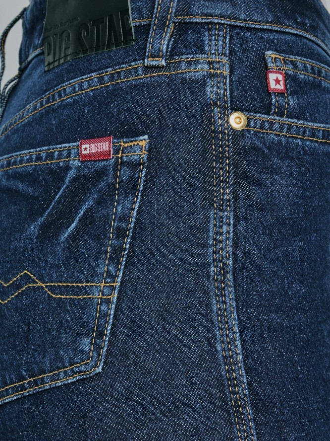 Jeansy damskie z prostą nogawką granatowe Myrra 545