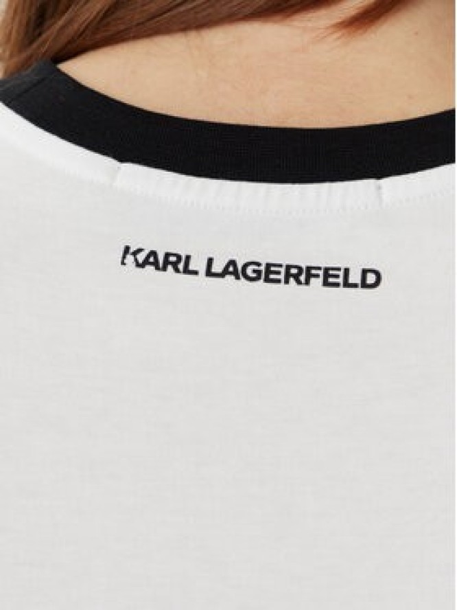 KARL LAGERFELD T-Shirt B2W17021 Biały Slim Fit