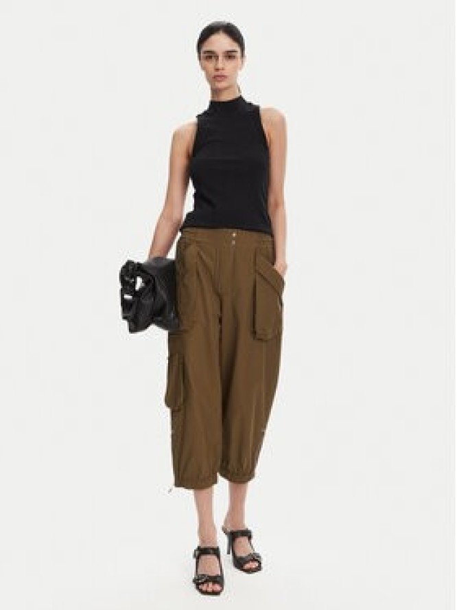 PINKO Spodnie materiałowe 104704 A2ER Khaki Regular Fit