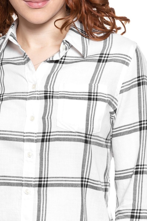 KOSZULA DAMSKA KOSZULA WRANGLER REGULAR 1PKT SHIRT OFF WHITE W5Q5OR737 112130294