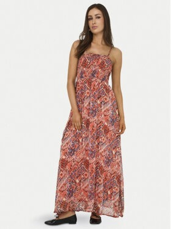 ONLY Sukienka letnia Elena 15352634 Pomarańczowy Regular Fit