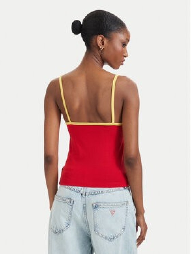 Guess Jeans Top W6YP20 K4202 Czerwony Slim Fit